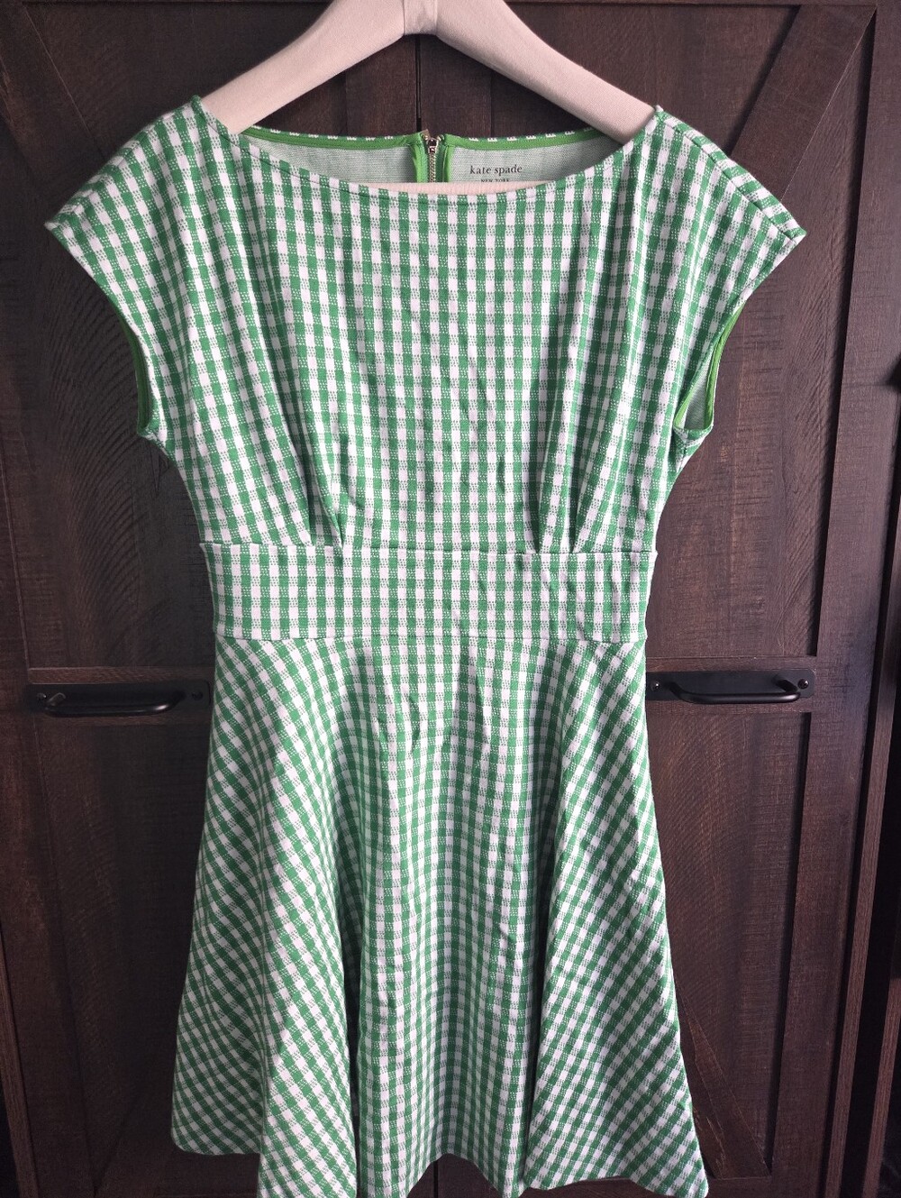 Kate Spade Green Gingham Dress